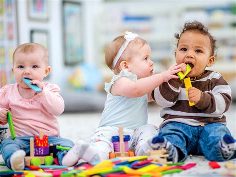 Childcare for infants. Gross motor activities for infants include sitting, standing, crawling, lifting, throwing, kicking, rolling, and eventually walking as they transition into toddlerhood. Helping infants develop gross-motor skills is an important role for daycare providers. 1. Active Singing. 