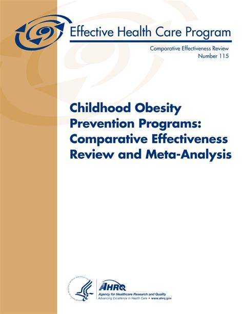 Childhood Obesity Prevention Programs Comparative Effectiveness Review