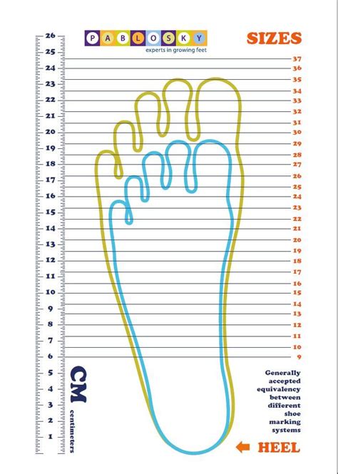 Children's Foot Measure Chart