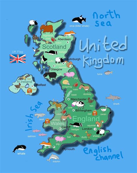 Children S Map Of The Uk Printable