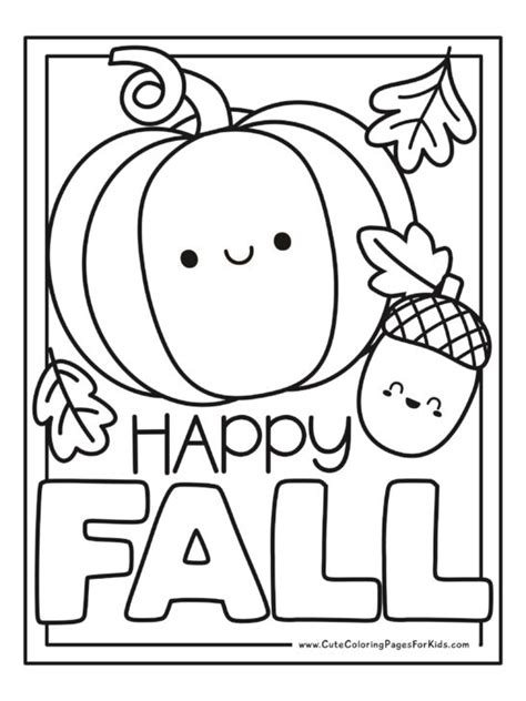 Childrens Fall Coloring Pages