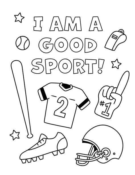 Childrens Sports Coloring Pages