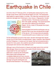 Chile Earthquake Case Study - GCSE Geogers