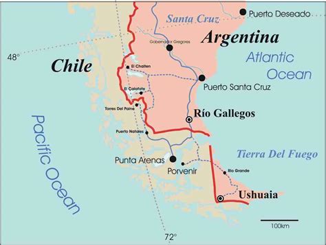 Chilean Patagonia Area Map U.S. News Travel