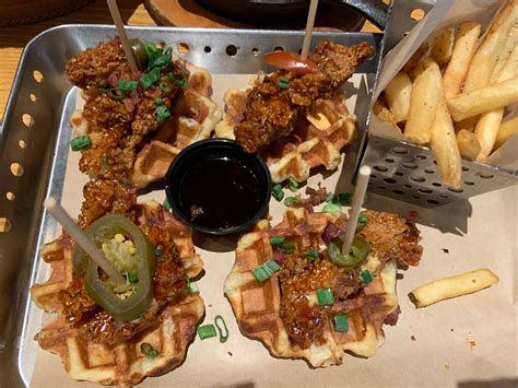 Chili's chicken and waffles. Ingredients. Does Chili’s Use MSG? The Dipping Sauce. What Goes with Chili’s Chicken Crispers? Love Chili’s? Try these copycat recipes! Chili’s Bar and Grill. 