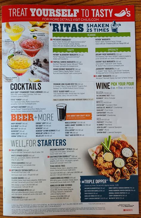Chili's grill and bar cookeville menu. Founded in 1975, Chili s Grill & Bar is a chain of restaurants with a location in Cookeville, Tenn. The restaurant s chicken special includes tacos, margarita grilled chicken, chicken crispers, Cajun chicken pasta and Monterey chicken. Its seafood menu offers shrimp, salmon and tilapia. 