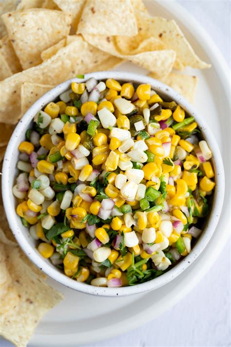 Chili corn salsa. Jul 10, 2018 ... Ingredients. US Customary Metric. 1x 2x 3x · 2 cups corn kernels fresh or frozen · 4.5 oz green chilies canned · 1 tablespoon olive oil &middo... 