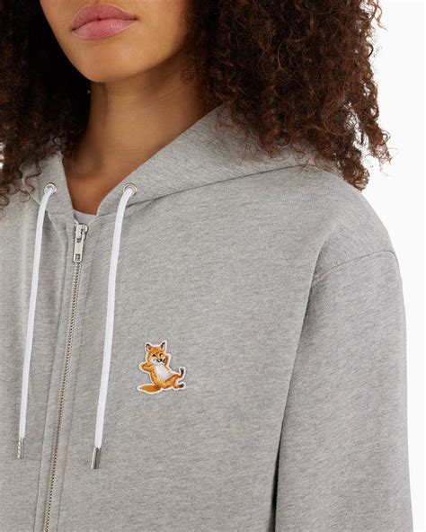 Chillax Fox Patch Zipped Hoodie - YME Universe