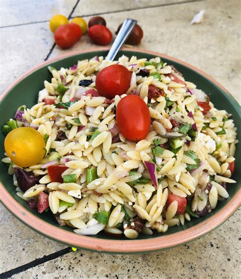 Chilled Orzo Salad - Honest Cooking