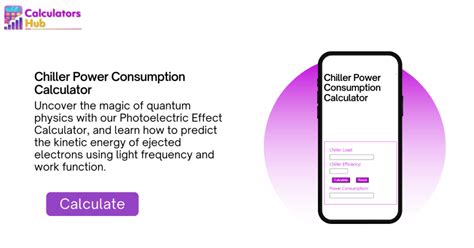 Chiller power consumption calculator.  Discover strategies for reducing energy con...