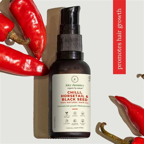 Chilli, Horsetail & Black Seed Organic Hair Oil for Hair Growth