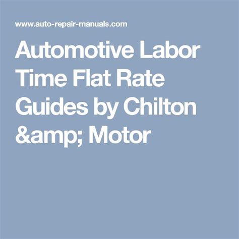 Chilton auto body flat rate guide. - Akai am a402 amplifier original service manual.