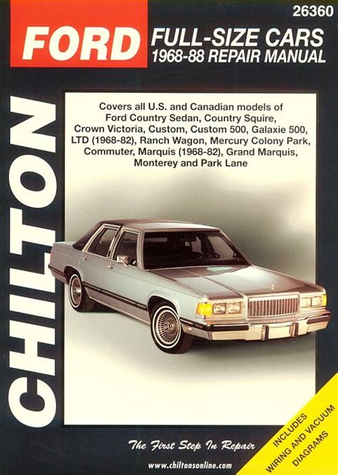 Chilton ford full size 1968 1988 cars repair manual. - Viper gt r12 and r134a manual.