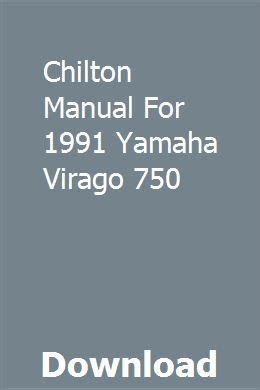 Chilton manual for 1991 yamaha virago 750. - 1994 1997 yamaha waveraider ra700 pwc service repair workshop manual.