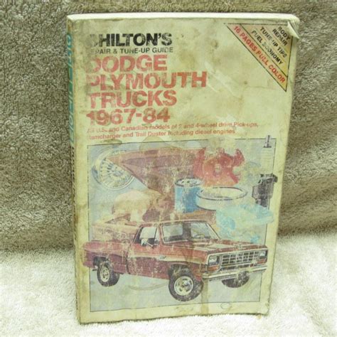 Chilton s repair tune up guide dodge plymouth trucks 1967. - Triumph speedmaster 790cc workshop repair manual download.