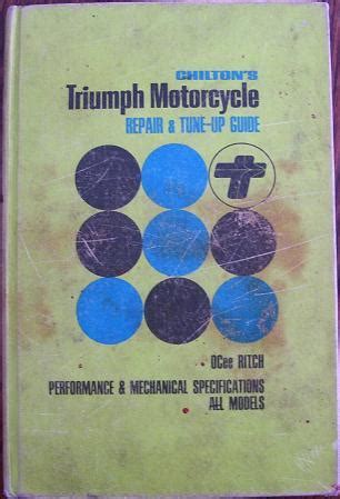 Chilton s triumph motorcycle repair and tune up guide. - Realistic cb radio trc 433 manual.