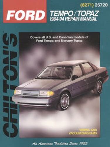 Chiltons 1994 ford tempo repair manual the. - Passing your driving test in ireland the essential guide.