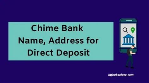 Chime bank address zip code. You can find which bank serves your Chime account by logging into your account and checking the direct deposit tab. There are three ways to get your bank’s routing number and your personal account number to set up direct deposit with Chime. 1. Find Your Routing Number Manually. 