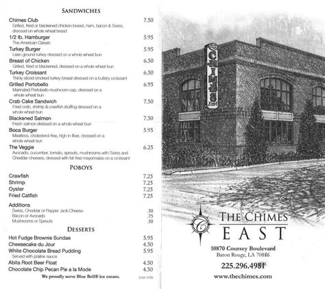 Chimes coursey. Nov 11, 2012 · The Chimes East. Unclaimed. Review. Save. Share. 301 reviews #51 of 556 Restaurants in Baton Rouge $$ - $$$ American Cajun & Creole Bar. 10870 Coursey Blvd, Baton Rouge, LA 70816-4019 +1 225-296-4981 Website. Open now : 11:00 AM - 02:00 AM. 