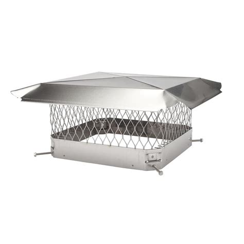 Chimney Cap 6-in All Weather 3.35-in W x 5.91-in L Silver Stainless Steel Square Chimney Cap. 