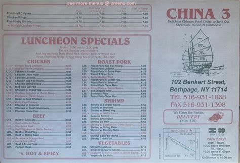 China 3 in Bethpage - Restaurant menu and reviews