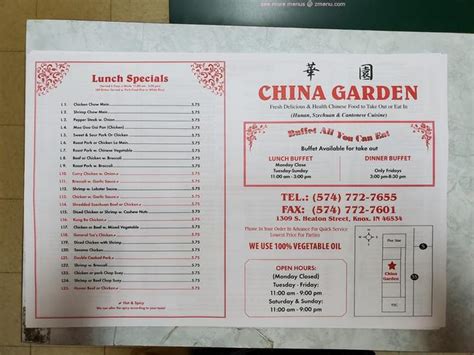 China Garden - Knox, IN 46534 - Yellow Pages