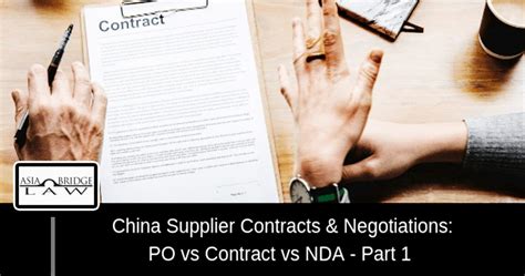 China Supplier Contracts - Due Diligence - Contracts