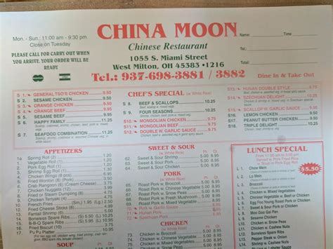 China moon west milton menu. China Moon Chinese Restaurant Online Order 1900 W Doctor M.L.K. Jr Blvd, Tampa, FL 33607 (813) 876-0033 USA . Today's Store Hour: 11:00 AM to 10:00 PM. 