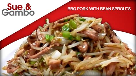 Chinese BBQ Pork with Bean Sprouts Stir Fry - YouTube