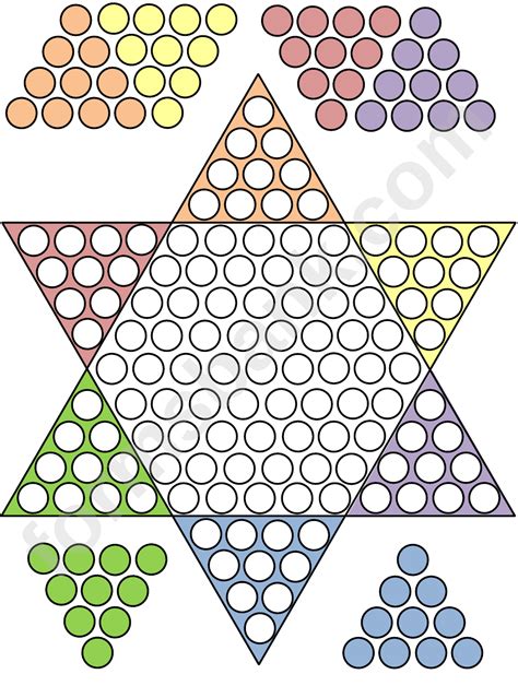 Chinese Checkers Board Template