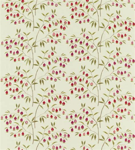 Chinese Lantern Wild Plum Fabric Sanderson by …