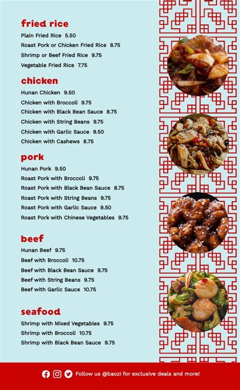 Chinese Lunch Menu TL