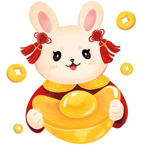 Chinese New Year Rabbit Cute Cartoon Free PNG …