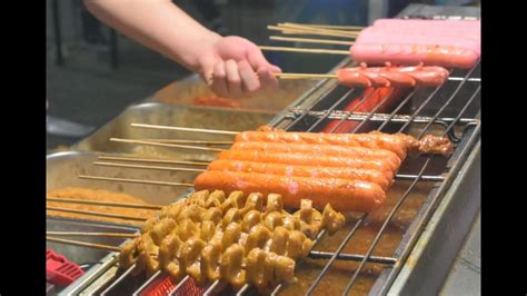 Chinese Street Food -Grilled Wheat Gluten,Grilled Ham Sausage