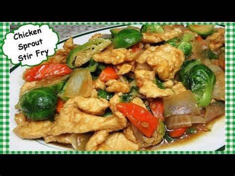 Chinese Velvet Chicken and Brussel Sprouts Stir Fry Recipe - YouTube