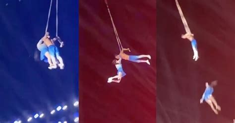 Chinese acrobat falls to her death during mid-air performance with husband