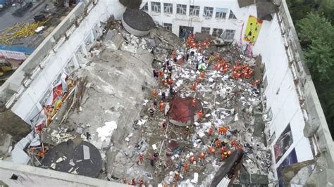 Chinese authorities say 11 people were killed in the collapse of a gymnasium roof at a high school in the far northeast