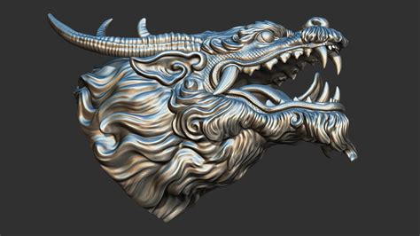 Chinese dragon head 3d model.  Available for free download in .  261 Chinese D...