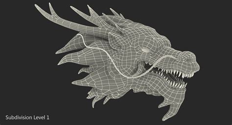 Chinese dragon head 3d model.  Chinese Dragon head.  The Chinese dragon...