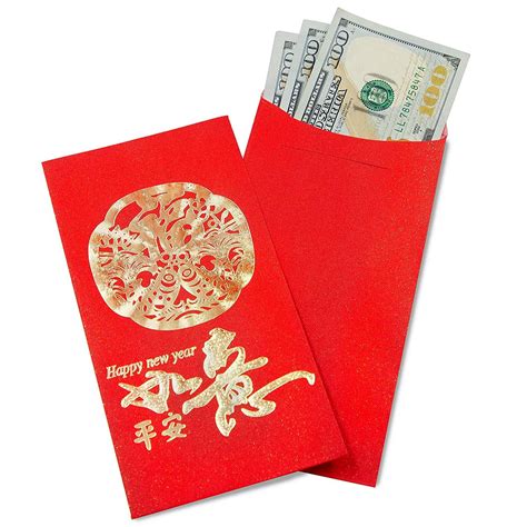 Chinese Red Envelope, Lucky Money Envelopes for Cash, 6.6" x 3.5" Gold Foil Hong Bao, Assorted Designs Red Packets, Fancy Red Pocket, Thick Money Holder for 2024 CNY of The Dragon (18 Pack, 18 Styles). 