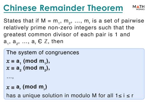Chinese remainder theorem for large numbers. 2 and 3.  The main contribution...
