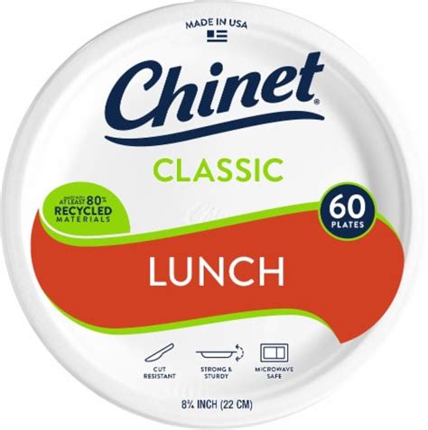 Chinet Classic Lunch 8.75 Inch Plates 60 ea — Gong