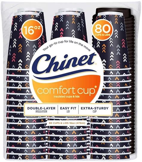 Chinet Comfort 16 oz Cup & Lid, 80-count Costco