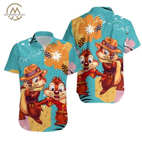 Chip And Dale Hawaiian Shirt Disney Cartoon Hawaiian Shirt …