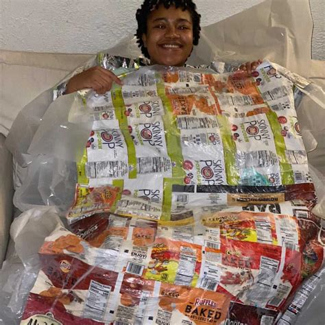 Chip Bag Project turns snack wrappers into sleeping bags