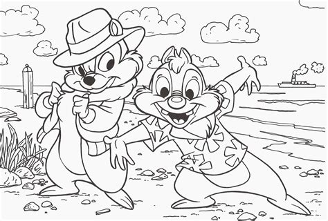 Chip Dale Coloring Pages