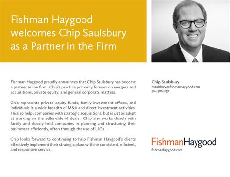 Chip Saulsbury - Partner - Fishman Haygood ZoomInfo