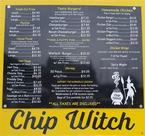 ChipWitch - Головна - Dunnville, Ontario - Меню, ціни, відгуки …