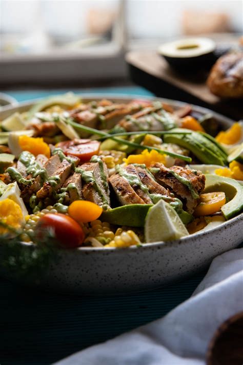 Chipotle Cobb Salad with Avocado Green Goddess