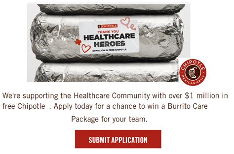 Chipotle sweepstakes offers 'Burrito Care Packages' for health care workers: Here’s how to enter